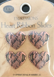 Heart Ribbon Slides - Hugs