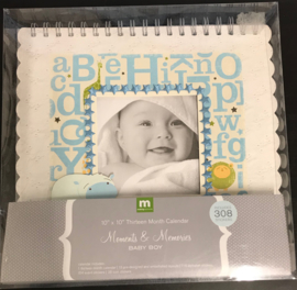 10" x 10" Thirteen Month Calendar Baby Boy