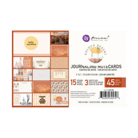 Golden Desert 4x6 Journaling Cards - Prima Marketing