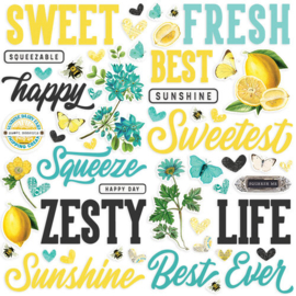 Simple Vintage Lemon Twist Foam Stickers - Simple Stories