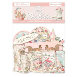 Pink Christmas Clear Die Cuts - Stamperia
