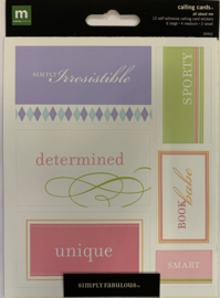 All About me Calling Cards - Making Memories