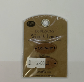 Courage Metal Word Charms - AMM