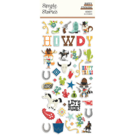 Howdy Puffy Stickers - Simple Stories
