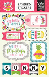 Summer Fun Layered Stickers Echo Park