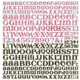 Alphabet Stickers - Phoebe Collection BasicGrey