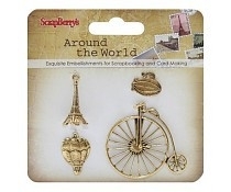Around the world Metal Charms ScrapBerry's