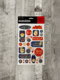 Signature Collection Epoxy Stickers Santa - Creative Imaginations