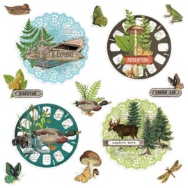 Simple Vintage Lakeside Chipboards Clusters - Simple Stories