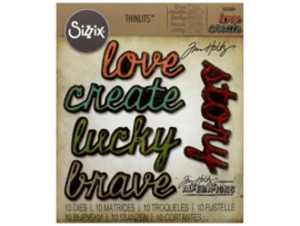 Shadow Script #1 Tim Holtz Thinlits - Sizzix