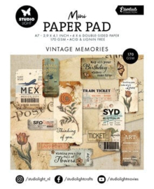 Vintage Memories Mini Paper Pad 2,9x4,1 Inch - Studio Light