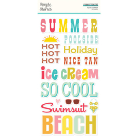 Retro Summer Foam Stickers - Simple Stories