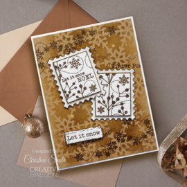 Christmas Junk Labels Clear Stamps - Woodware Craft Collection