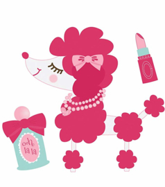 Vinyl Stickers Poodle Perfectly Posh collection