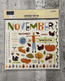 Calendar Rub-ons November - Karen  Foster