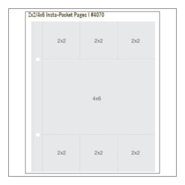 Sn@p! Insta-Pocket Pages 4x6/2x2 Refill Pages 6x8 Binder - Simple Stories