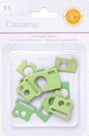 Cameras chipboard Green Studio Calico