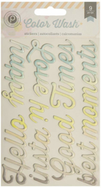 Color Wash Words Chipboard Stickers