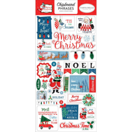 Merry Christmas Chipboard Phrases - Carta Bella