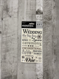 Warehouse Art Wedding Rub-Ons - Creative Imaginations