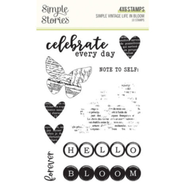 Simple Vintage Life in Bloom Clear Stamps - Simple Stories