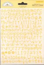 All Mixed Up Bumblebee Medium Rub-ons - Doodlebug