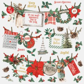 Country Christmas Banner Cardstock Stickers - Simple Stories