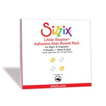 Adhesive Mat Board Pack 4 Sheets Silver & Gold - Sizzix