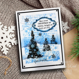Christmas Old Labels Clear Stamps - Woodware Craft Collection