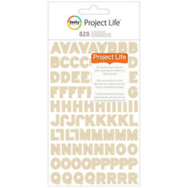 Alpha Stickers Creme 8 sheets x 1 alphabet 