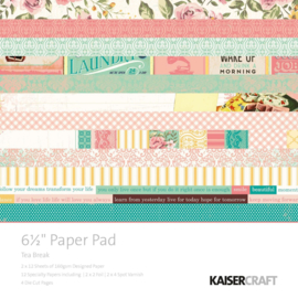 Tea Break 6,5"x6,5" Paper Pad - KaiserCraft