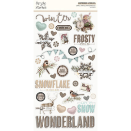 Winter Woods Chipboard Stickers - Simple Stories