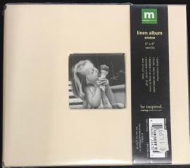 6" x 6" Linen Album Window Vanilla - Making Memories