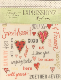 Expressionz Rub-ons Love Line by Teresa Collins - Junkitz