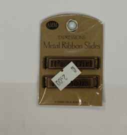 It's a Girl; Metal Ribbon Slide - AMM