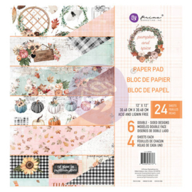 Pumpkin and Spice Paper Pad 12x12 - Prima Marketing