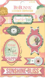 Sunshine Bliss Layered Chipboard - Bo Bunny