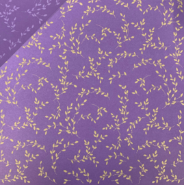 Royal Purple Elegant Leaves - Printworks