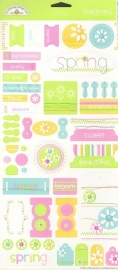 Spring Tag & Tabs Cardstock Stickers - Doodlebug 