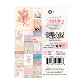 Golden Coast 3x4 Journaling Cards - Prima Marketing