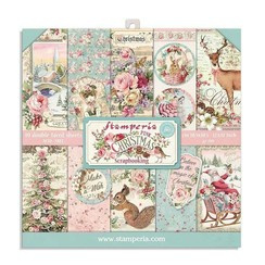 Pink Christmas 8x8 paper pack - Stamperia