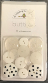 Buttons Lily White Assortiment - Doodlebug