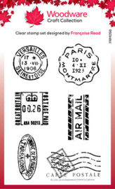 Mini Postmarks Clear Stamps - Woodware Craft Collection