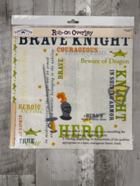 Brave Knight Rub-on Overlay - Karen Foster