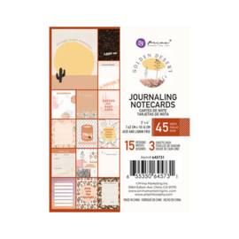 Golden Desert 3x4 Journaling Cards - Prima Marketing