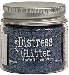 Distress Glitter Faded Jeans