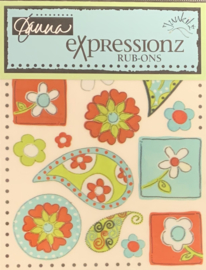 Expressinonz Rub-ons Flowerful Flowers - Junkitz