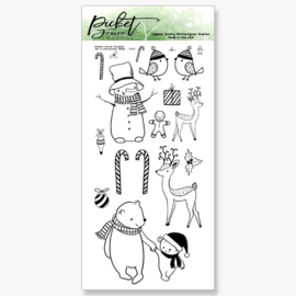On a Christmas Walk Clear Stamps - Picket Fence