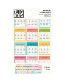 Mini Monthly Calendar Stickers Jul 2019-Dec 2020