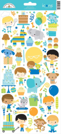 Party Time Cardstock Stickers Icons - Doodlebug